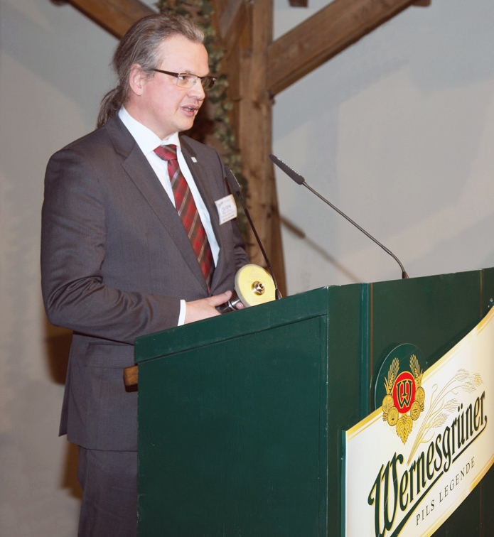 Uwe Schmidt bei der Preisverleihung zur Goldenen Schleifscheibe 2018